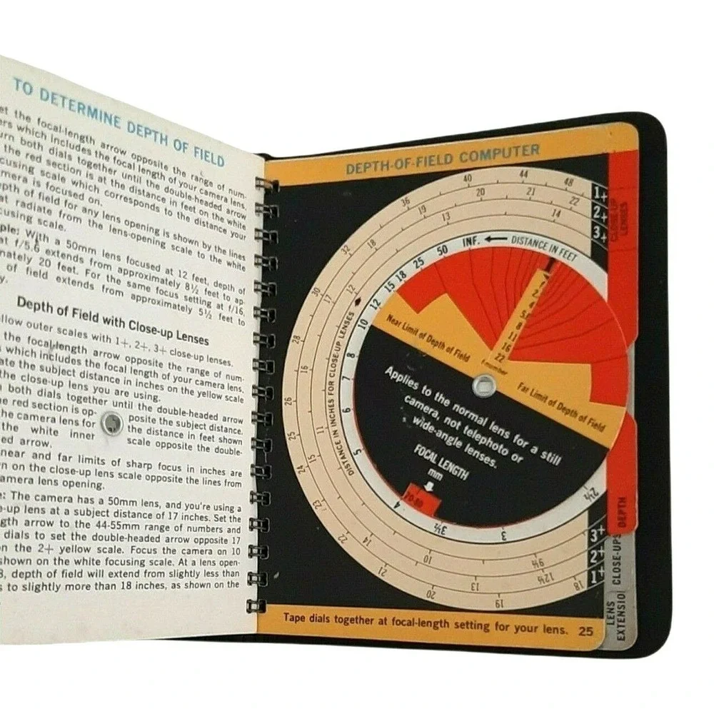 Vtg Kodak 1968 Master PhotoGuide depth focal exposure dials First Printing